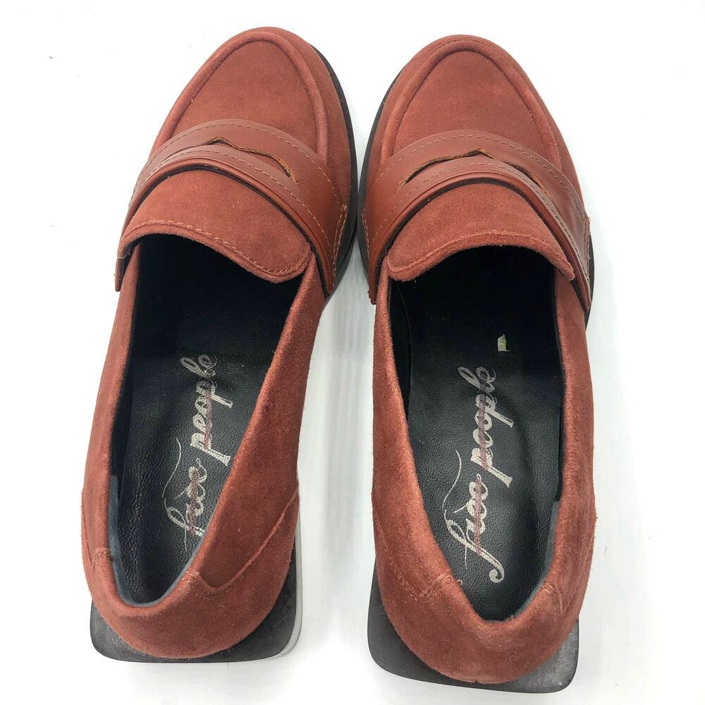 Free People Womens Lennox Loafers Brown Size EU 38 / US 8 - Picture 6 of 10